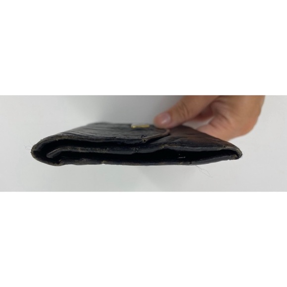 Yves Saint Laurent Vintage Black Crinkle Leather Wallet - Picture 7 of 11